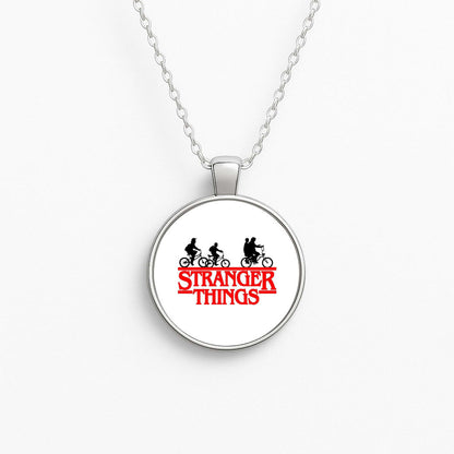Stranger Cycling Logo Circle Necklace