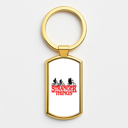Stranger Cycling Logo Gold Keyring