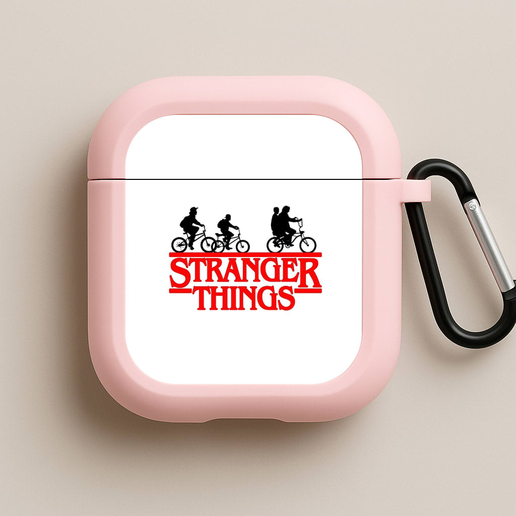 Stranger Cycling Logo Pink AirPods Case