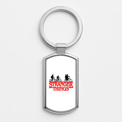 Stranger Cycling Logo Silver Keyring