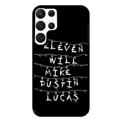 Eleven, Will, Mike, Dustin & Lucas Phone Case for Galaxy S22 Ultra