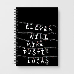 Eleven, Will, Mike, Dustin & Lucas - Stranger Things Notebook - Fun Cases