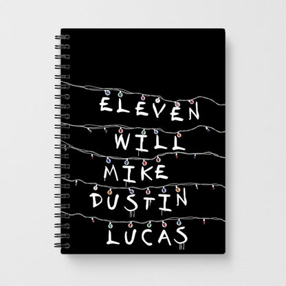 Eleven, Will, Mike, Dustin & Lucas - Stranger Things Notebook - Fun Cases