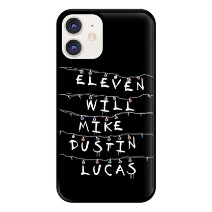 Eleven, Will, Mike, Dustin & Lucas Phone Case for iPhone 11