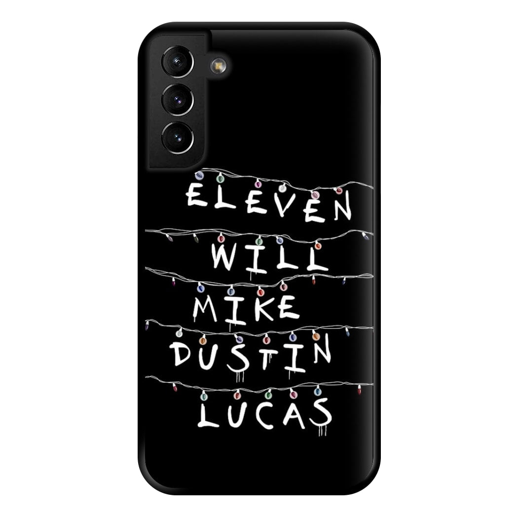 Eleven, Will, Mike, Dustin & Lucas Phone Case for Galaxy S21 Plus