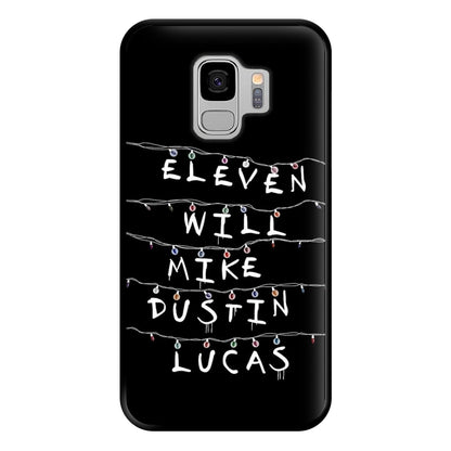 Eleven, Will, Mike, Dustin & Lucas Phone Case for Galaxy S9 Plus