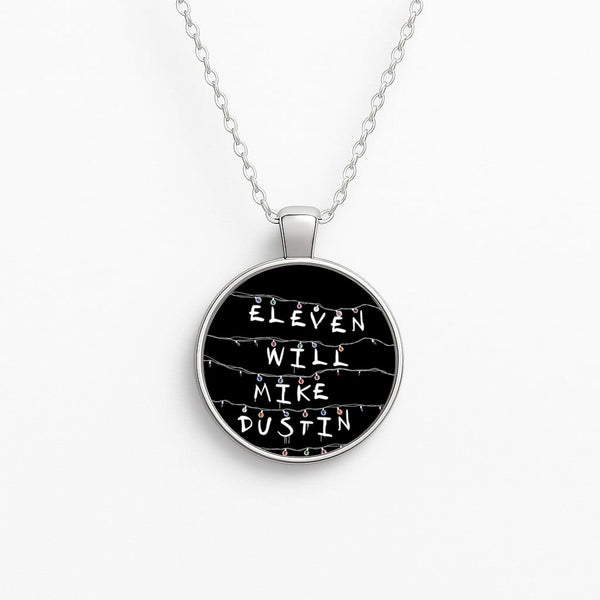 Eleven, Will, Mike, Dustin & Lucas Circle Necklace