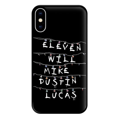 Eleven, Will, Mike, Dustin & Lucas Phone Case for iPhone XS Max