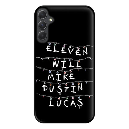 Eleven, Will, Mike, Dustin & Lucas Phone Case for Galaxy A34