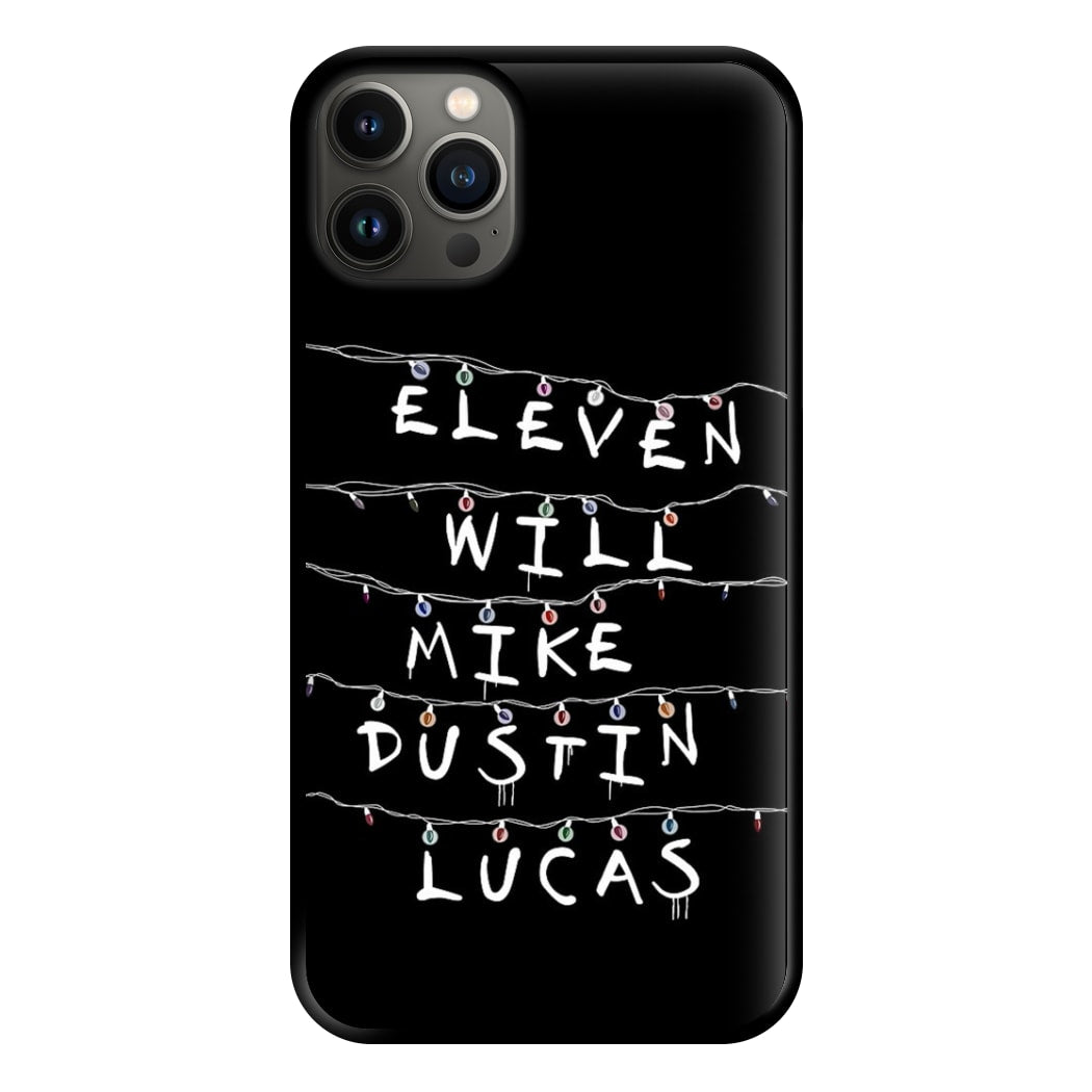 Eleven, Will, Mike, Dustin & Lucas Phone Case for iPhone 13