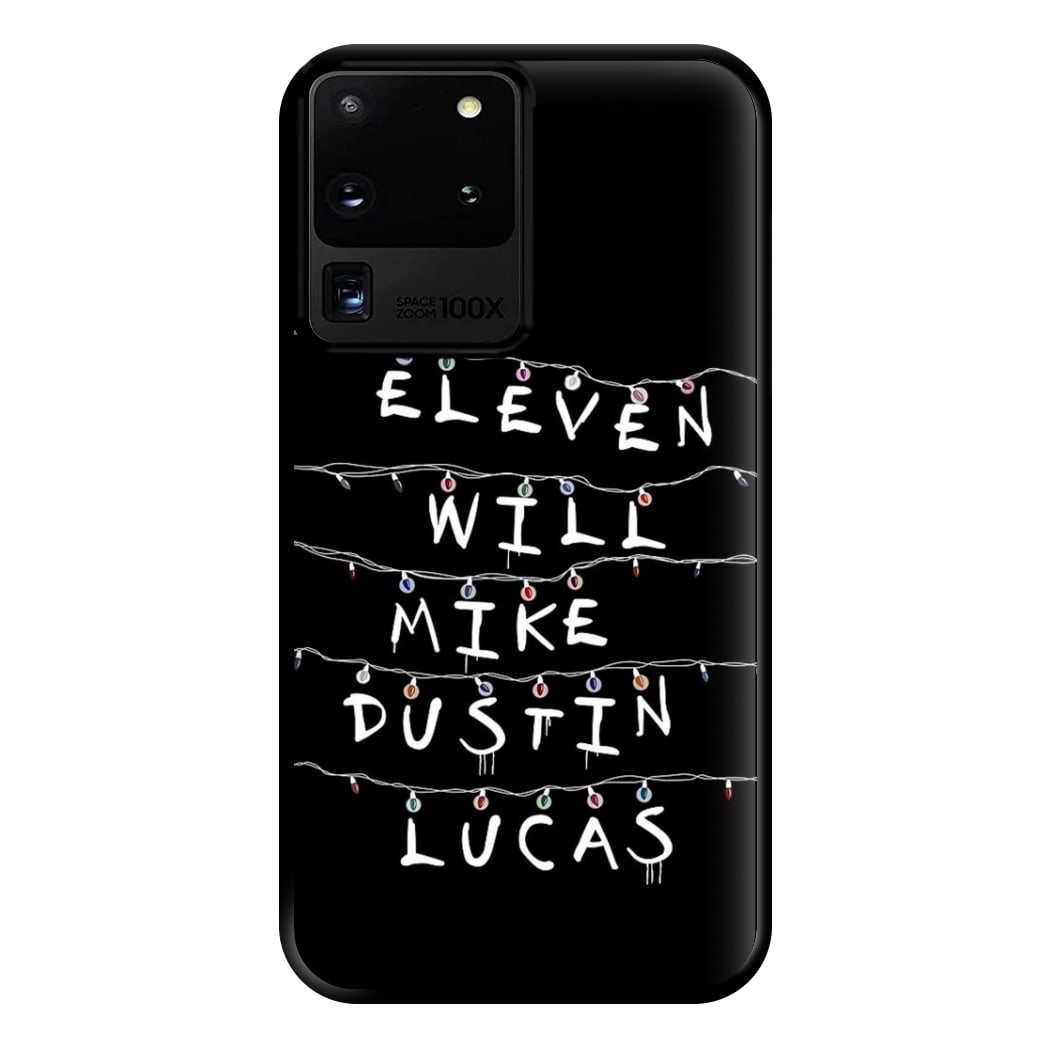 Eleven, Will, Mike, Dustin & Lucas Phone Case for Galaxy S20 Ultra