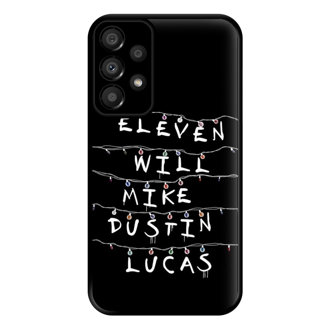 Eleven, Will, Mike, Dustin & Lucas Phone Case for Galaxy A33