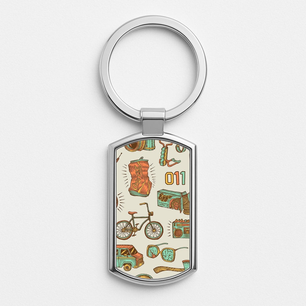 Stranger Options Silver Keyring
