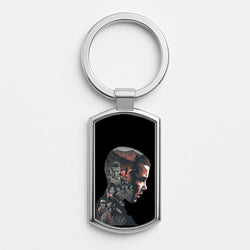 World of Upside Down Silver Keyring