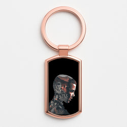 World of Upside Down Rose Gold Keyring