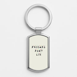 Friends Don't Lie Lights Silver Keyring