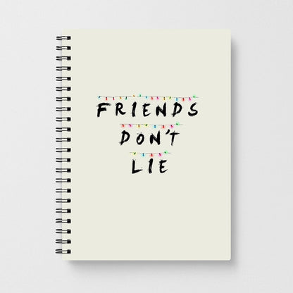 Friends Don't Lie Lights - Stranger Things Notebook - Fun Cases