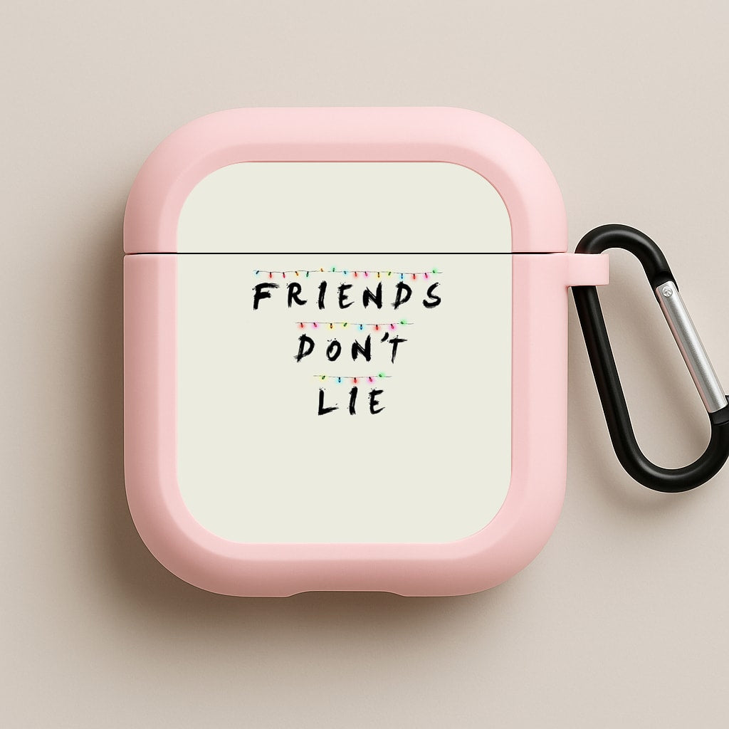 Friends Don't Lie Lights Pink AirPods Case