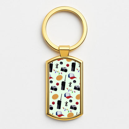 Cartoon Stranger Object Gold Keyring