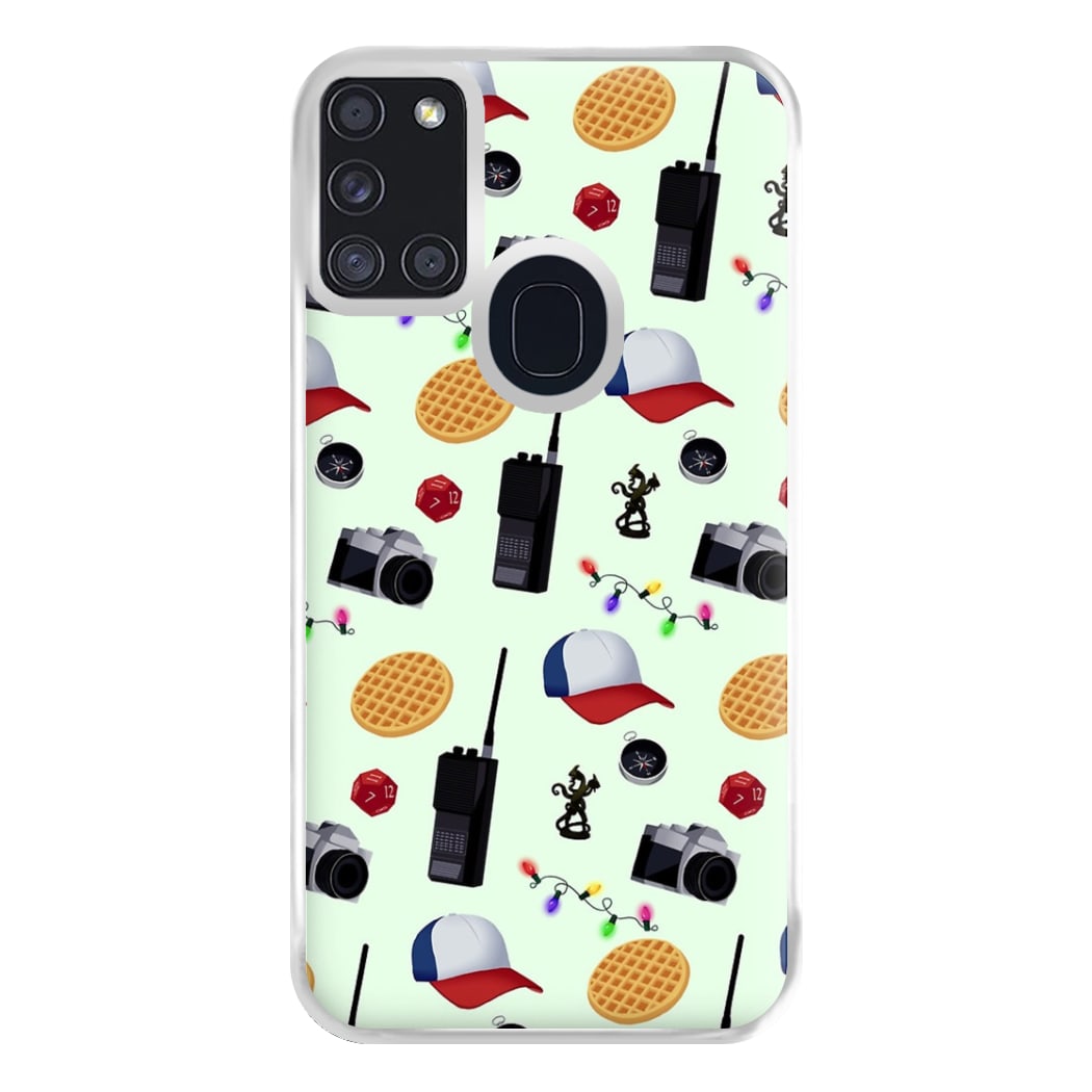 Cartoon Stranger Object Phone Case for Galaxy A21s