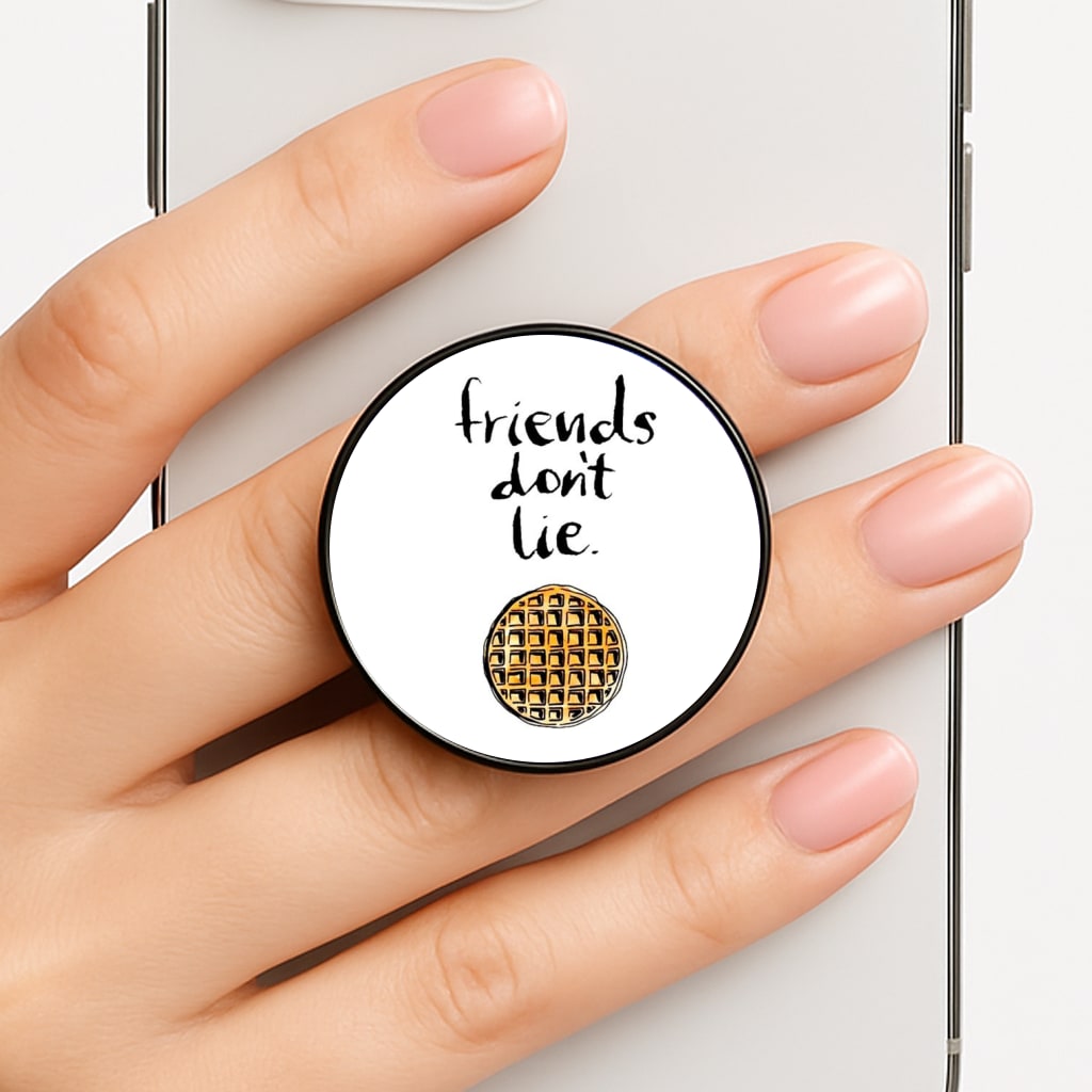 Friends Don't Lie Waffle Phone Grip