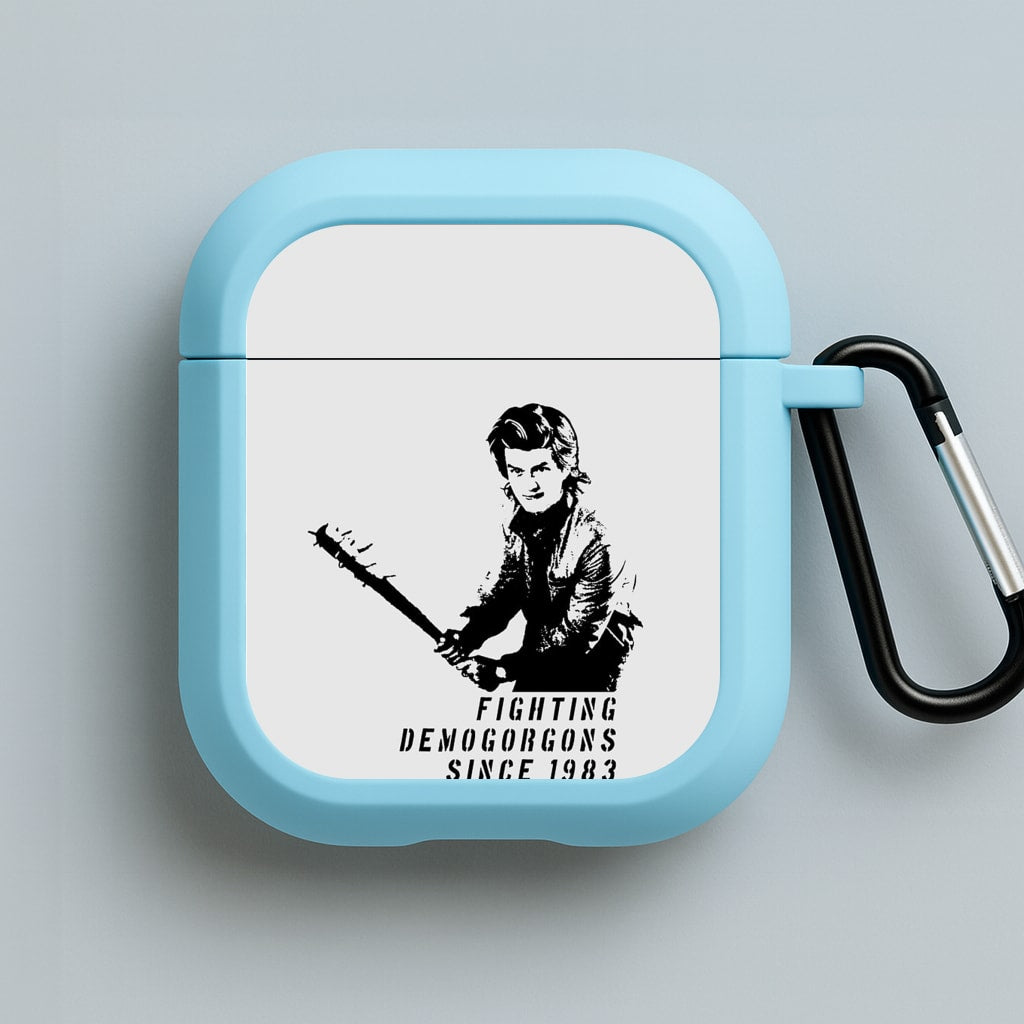 Fighting Demogorgons Since 1983 Blue AirPods Case