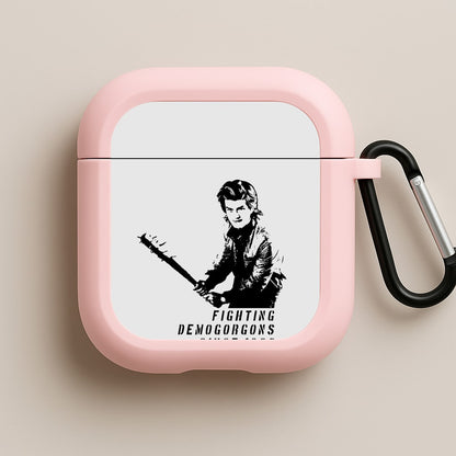 Fighting Demogorgons Since 1983 Pink AirPods Case