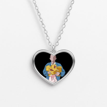 Eleven Faceless Cartoon Heart Necklace