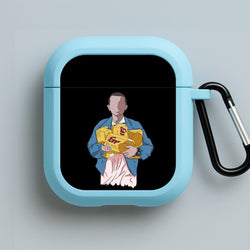 Eleven Faceless Cartoon Blue AirPods Case