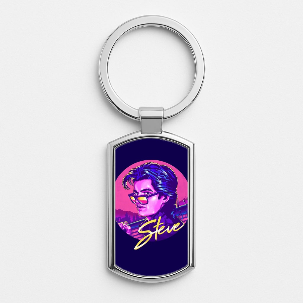 Steve Harrington Silver Keyring