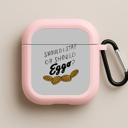 Should I Stay Or Should I Eggo Pink AirPods Case