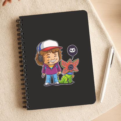 Dustin and The Demogorgon Notepad