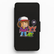 Dustin and The Demogorgon Flip / Wallet Phone Case 1