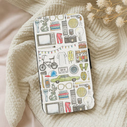 Stranger Objects Illustration Flip Wallet Phone Case