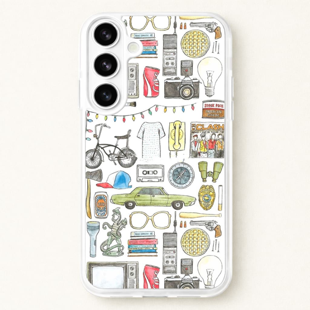 Stranger Objects Illustration Phone Case for Galaxy S26 Plus