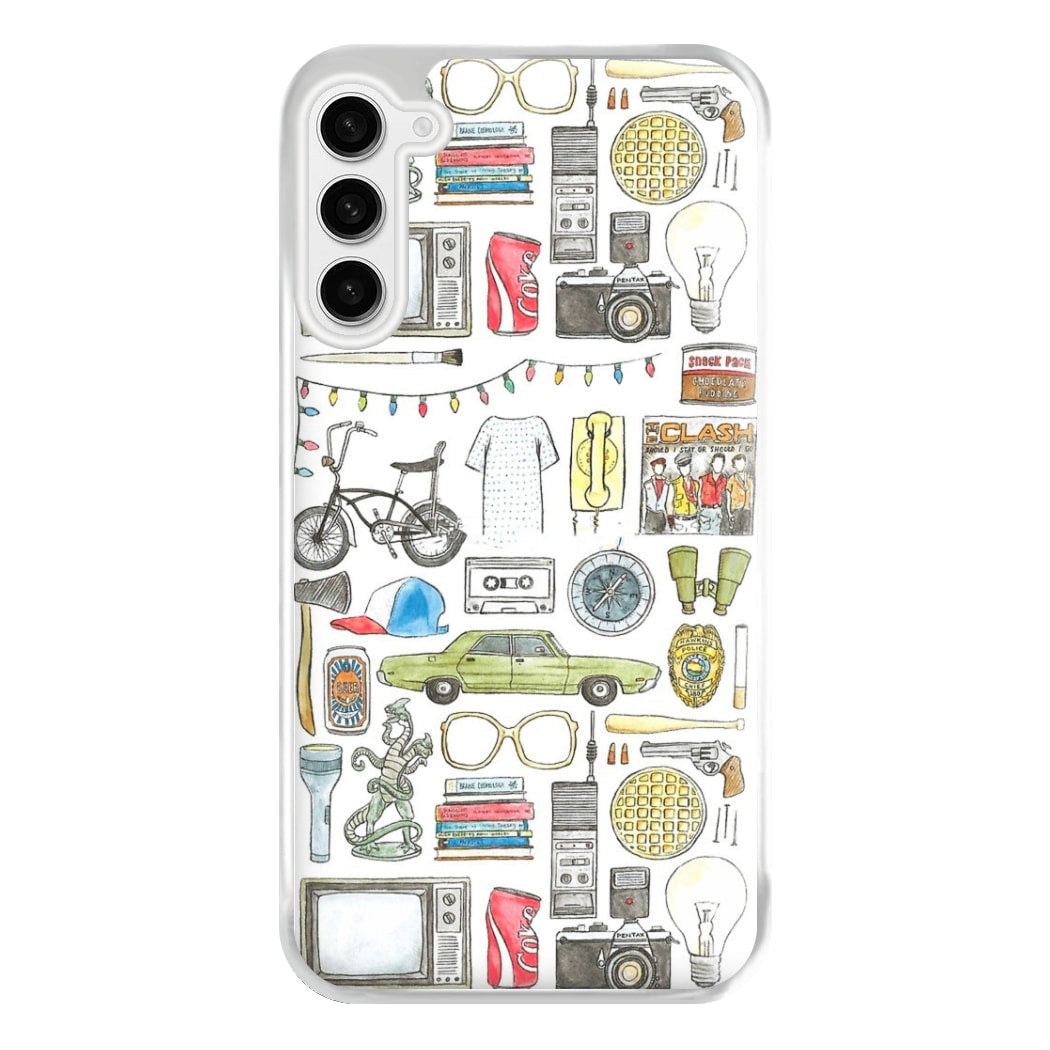 Stranger Objects Illustration Phone Case for Galaxy S23FE