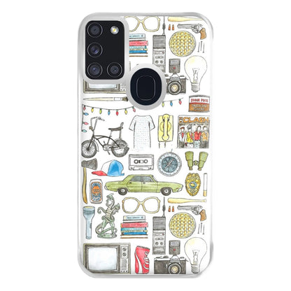 Stranger Objects Illustration Phone Case for Galaxy A21s