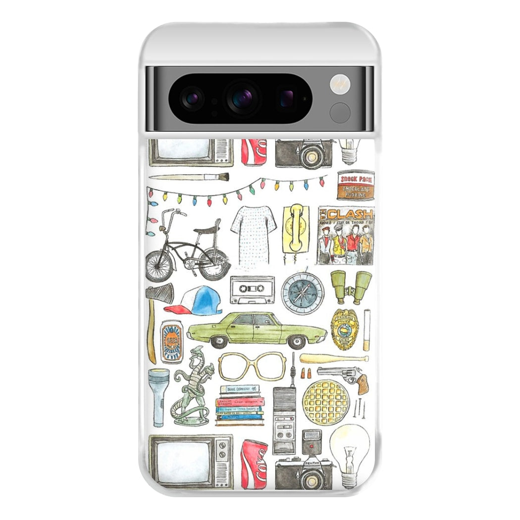 Stranger Objects Illustration Phone Case for Google Pixel 8 Pro