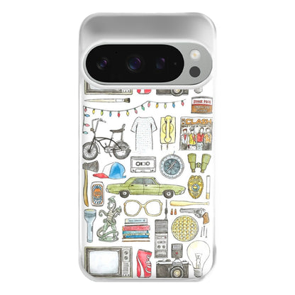 Stranger Objects Illustration Phone Case for Google Pixel 9 Pro XL