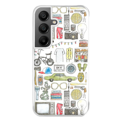 Stranger Objects Illustration Phone Case for Galaxy A55