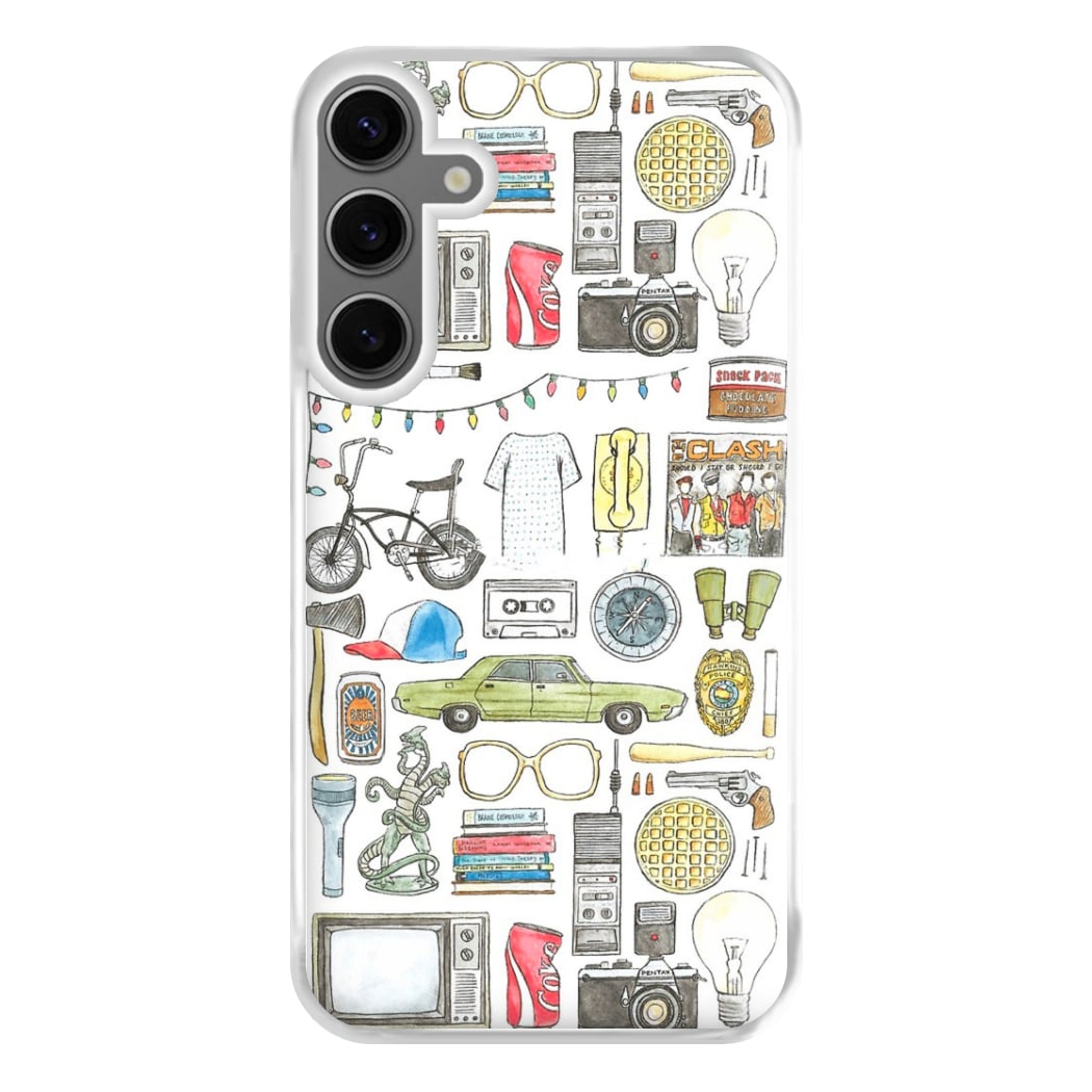 Stranger Objects Illustration Phone Case for Galaxy S24FE