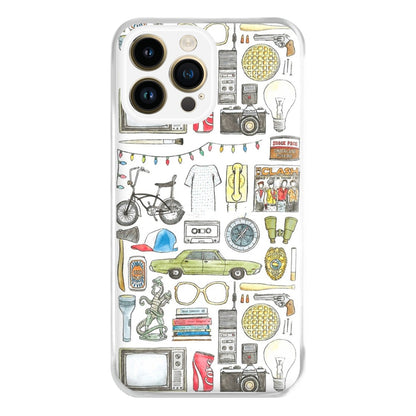 Stranger Objects Illustration Phone Case for iPhone 14 Pro Max