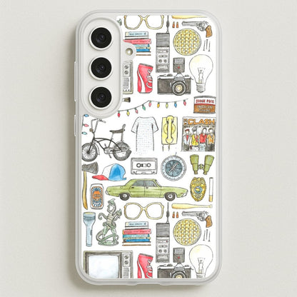 Stranger Objects Illustration Phone Case for Galaxy S25FE