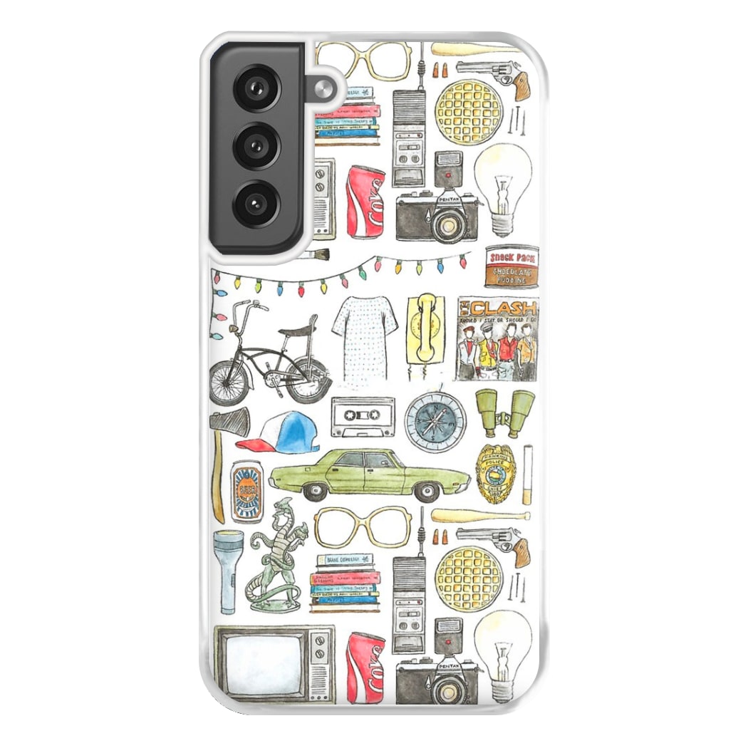 Stranger Objects Illustration Phone Case for Galaxy S21FE