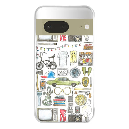 Stranger Objects Illustration Phone Case for Google Pixel 7a