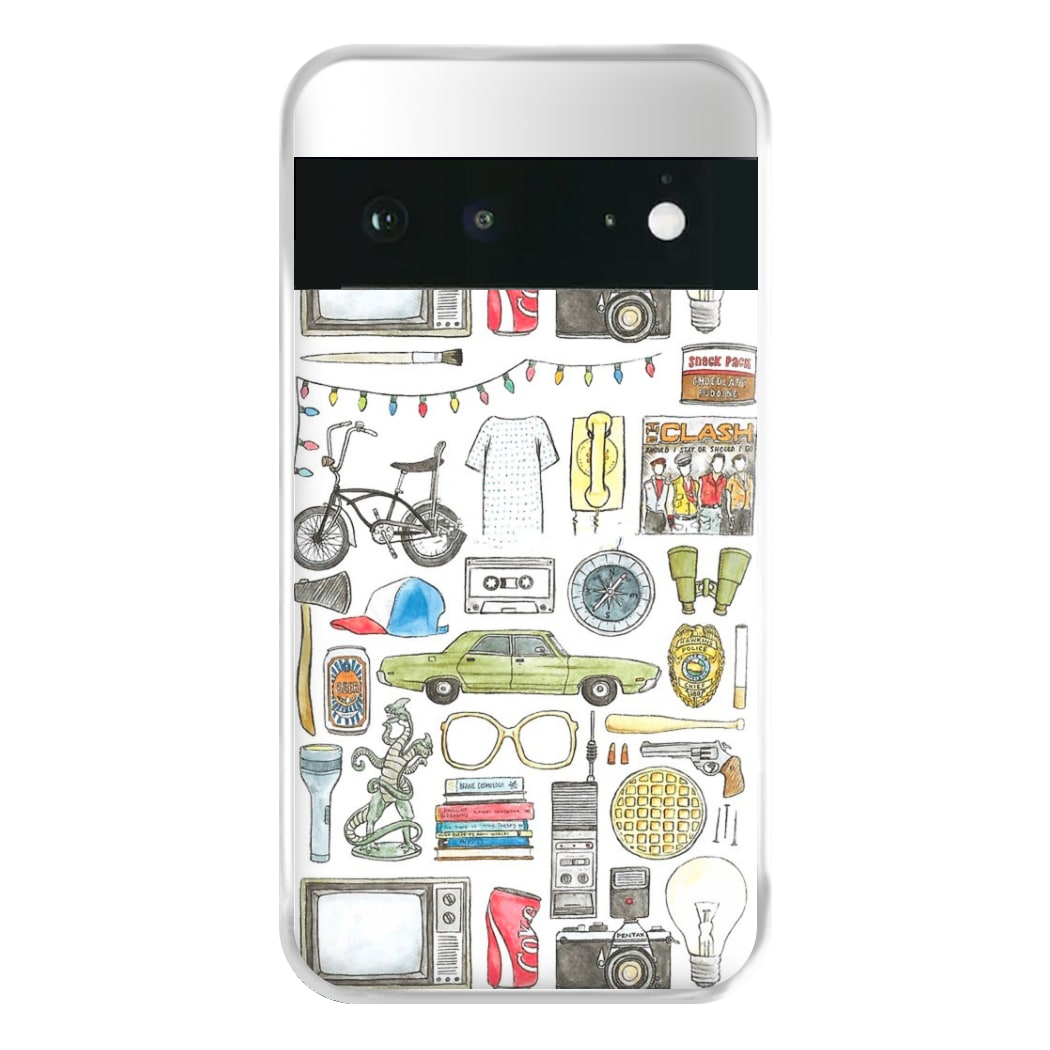 Stranger Objects Illustration Phone Case for Google Pixel 6a