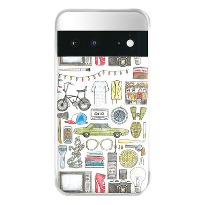 Stranger Objects Illustration Phone Case for Google Pixel 6a