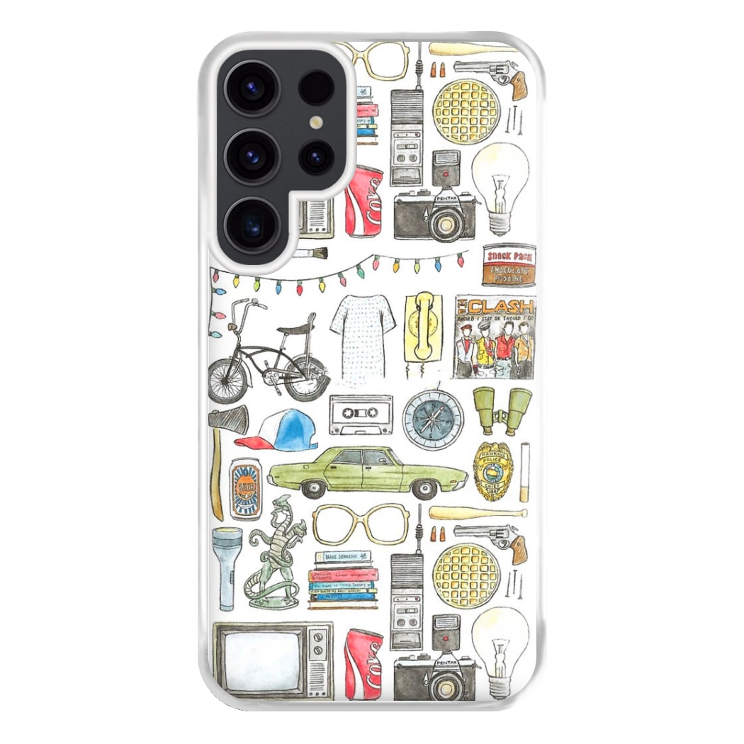 Stranger Objects Illustration Phone Case for Galaxy S23 Ultra