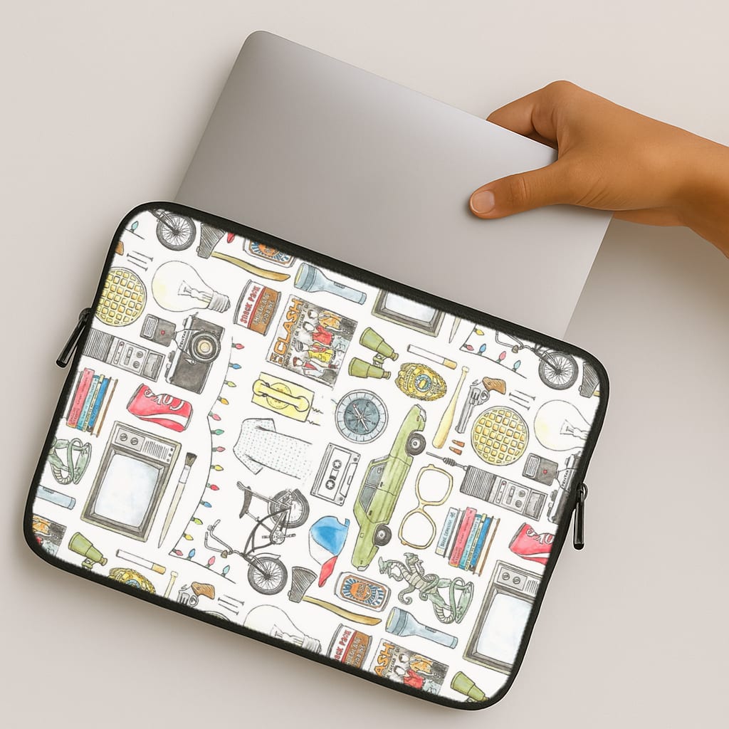 Stranger Objects Illustration MacBook Case