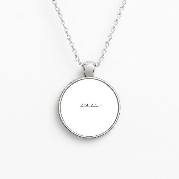 Bitchin' - White Stranger Circle Necklace